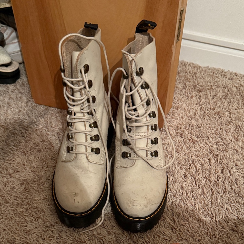 Dr. Martens White Combat Boots